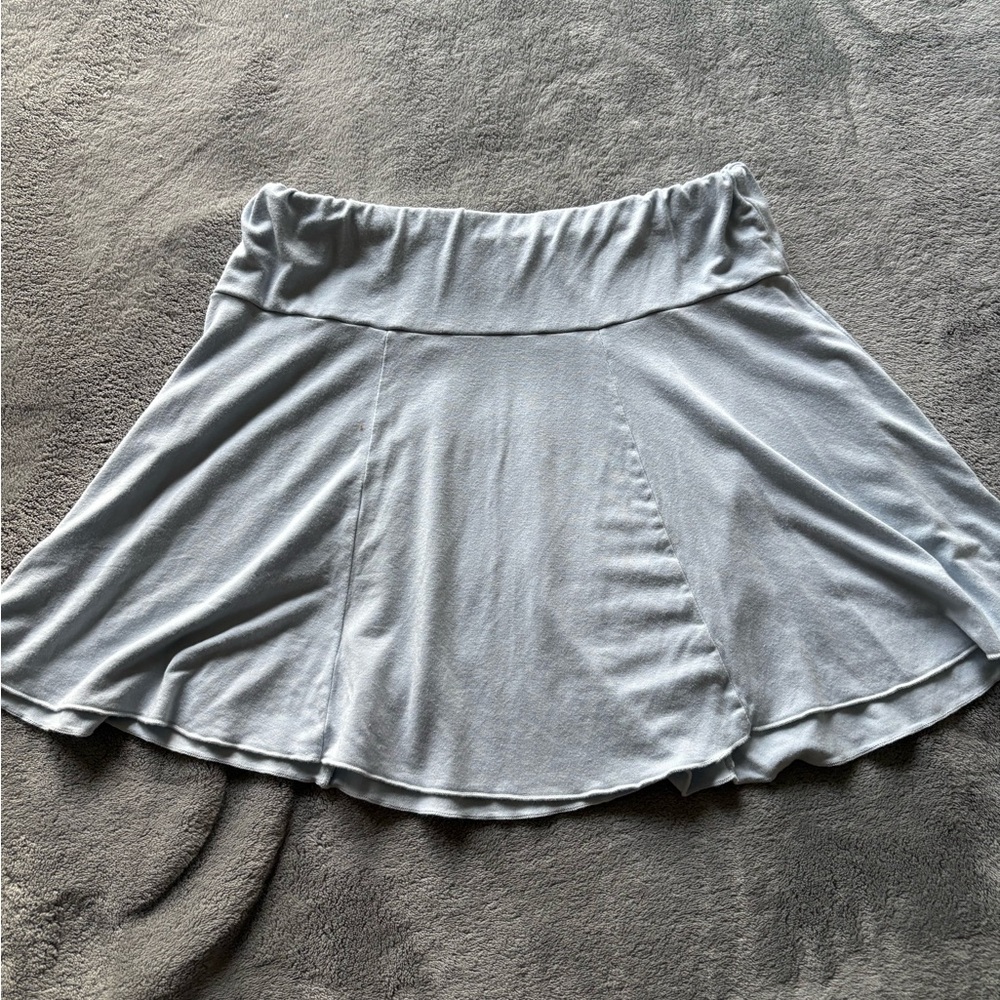 Brandy Melville Light Blue Flowy Mini Skirt